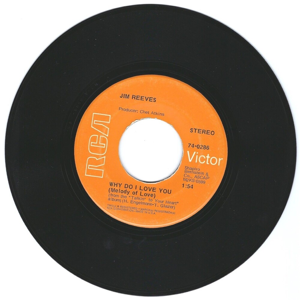 Jim Reeves 45 Why Do I Love You / Nobody's Fool M- '69 Country